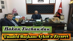 Bakan Cahit Turhan,TÜMFED Başkanı Selami Aykut'u ziyaret etti..