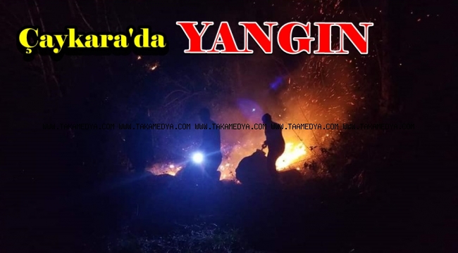 Çaykara'da Yangın