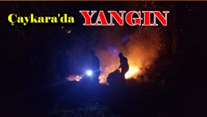 Çaykara'da Yangın