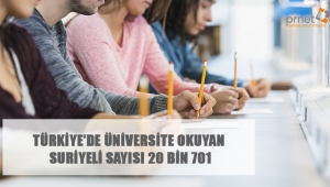 TÜRKİYE’DE ÜNİVERSİTE OKUYAN SURİYELİ SAYISI 20 BİN 701