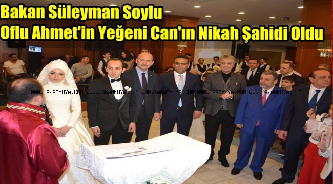 Bakan Süleyman Soylu Hemşerilerinin Düğününde Nikah Şahidi Oldu