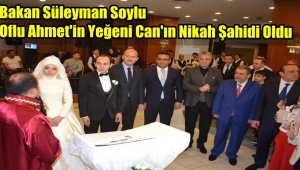 Bakan Süleyman Soylu Hemşerilerinin Düğününde Nikah Şahidi Oldu