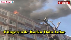 Güngörende 6 Katlı Binada Yangın Yan Binalara 