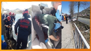 Yaralıların imdadına itfaiye yetişti 