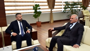 BAŞKAN ZORLUOĞLU, ROMANYA ANKARA BÜYÜKELÇİSİ ŞOPANDA'YI KABUL ETTİ 