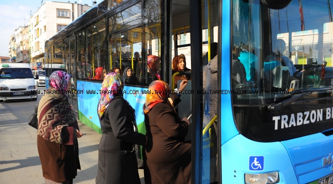 TRABZON'DA OTOBÜS SEFERLERİNE İFTAR DOKUNUŞU 