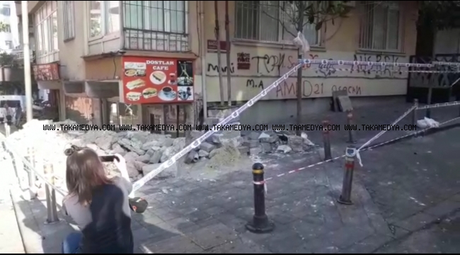 Güngörende Binanın Kolonları Patladı Bina Boşaltıldı