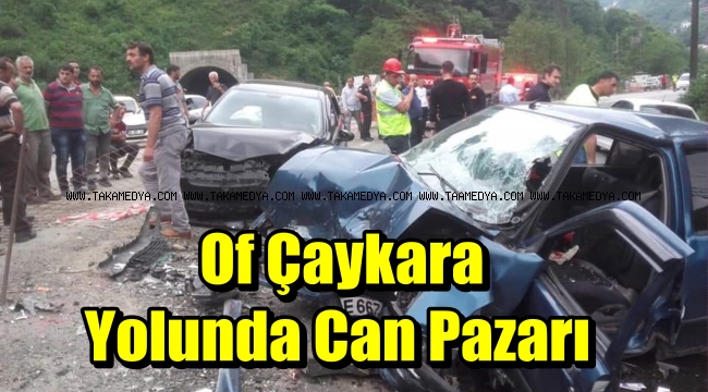 Of Çaykara Yolunda Kaza 1 Ölü 4 Yaralı