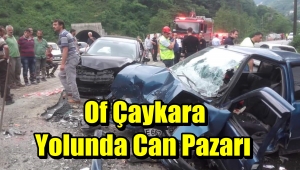 Of Çaykara Yolunda Kaza 1 Ölü 4 Yaralı