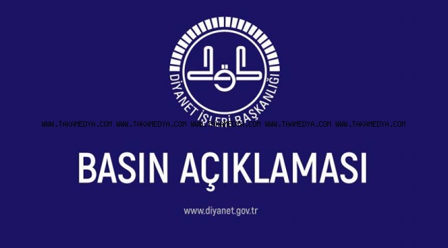 Diyanet'ten Basın Açıklaması
