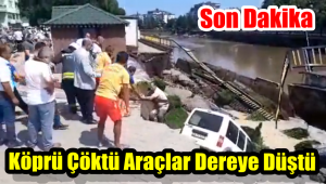 Samsun Terme'de Köprü Çöktü