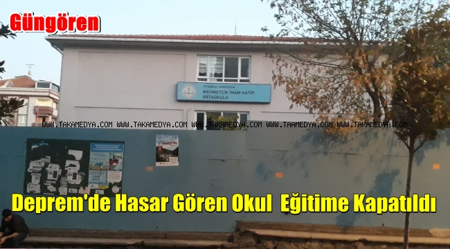 Güngören'de Hasar Alan Okul'da Eğitime Ara Verildi