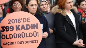 ÇALIŞANLAR KADINA YÖNELİK ŞİDDETE KARŞI SOKAKTAYDI