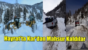 HAYRAT'TA MAHSUR KALAN İŞÇİLERİN İMDADINA BÜYÜKŞEHİR YETİŞTİ