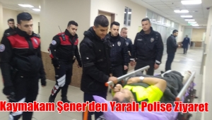 Kaymakam Zeyit Şener Yaralı Polisi Hastanede Ziyaret Etti