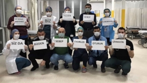 Of'ta Sağlık Çalışanlarından Mesaj Var' Sizden sebep haburiyayik siz da evunuze oturun