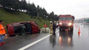 TEM Gaziosmanpaşa Mevkiinde Feci Kaza