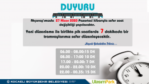 Tramvay ve otobüs saatlerine Ramazan ayı düzenlemesi