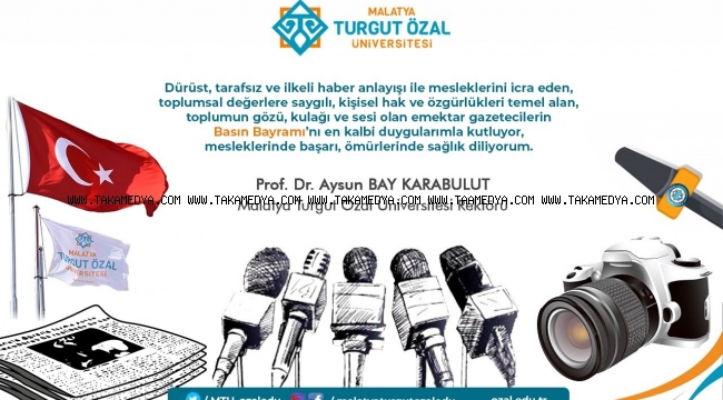 Prof. Dr. Aysun BAY KARABULUT'tab Basın Bayramı Mesajı