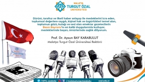 Prof. Dr. Aysun BAY KARABULUT'tab Basın Bayramı Mesajı