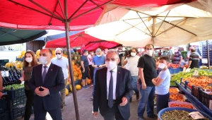 VALİ VE BAŞKAN’DAN PAZAR YERLERİ DENETİMİ