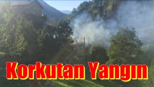 Çaykara'da Yangın