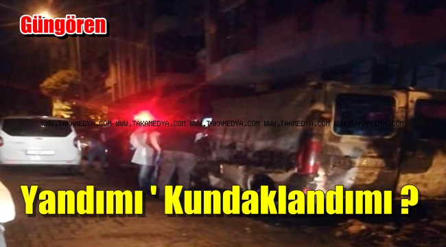 Güngören'de Araç Yangını