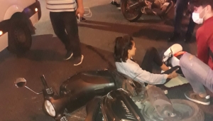 Güngören'de Motosiklet kazası az kalsın Can yakıyordu