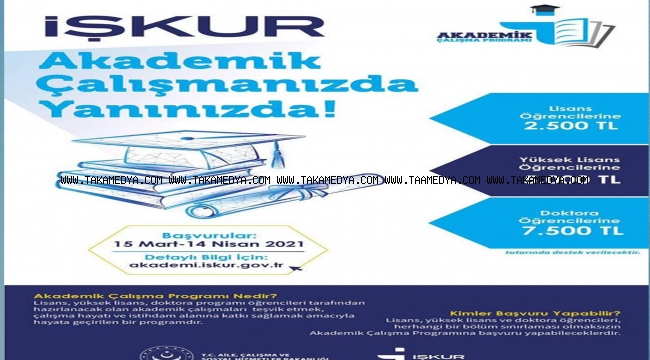 İŞKUR’DAN AKADEMİK ÇALIŞMALARA DESTEK