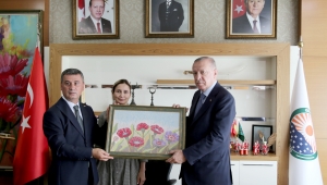 CUMHURBAŞKANI RECEP TAYYİP ERDOĞAN, GÖLBAŞI BELEDİYE BAŞKANI RAMAZAN ŞİMŞEK’İ ZİYARET ETTİ