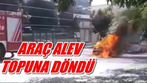 Güngören'de Seyir Halindeki Araç Yanmaya Başladı