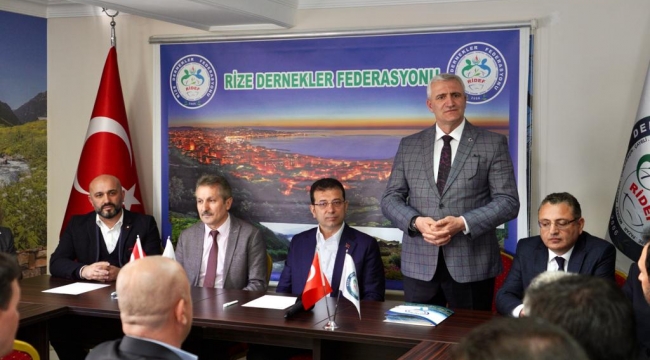 RİZELİLERLE BULUŞAN İMAMOĞLU: YETERİNCE KUTUPLAŞIYORUZ, DERNEKLERİMİZ ÖZGÜR OLMALI