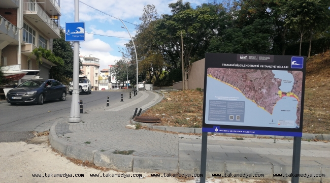 İSTANBUL SAHİLLERİNE 100 TSUNAMİ TABELASI