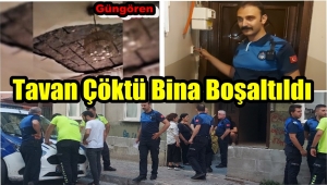 Güngören'de Binanın Tavanı Çöktü Bina Sakinleri Tahliye Edildi