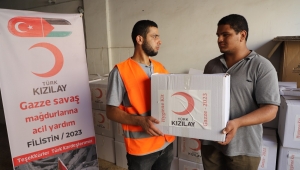  KIZILAY TONLARCA YARDIMINI GAZZE İÇİNE ULAŞTIRDI