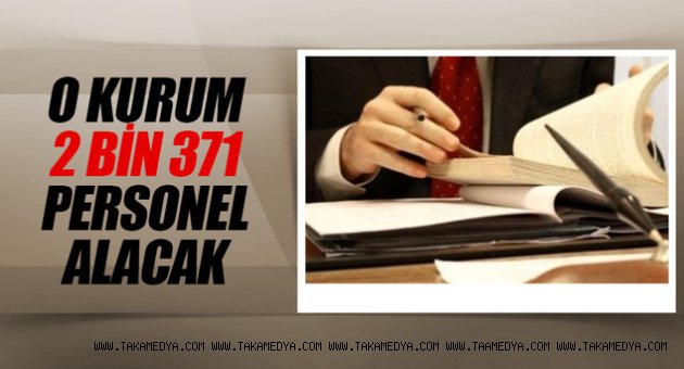 Adalet Bakanlığı 2 bin 371 personel alacak..