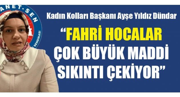  Başkan Dündar ,Fahri hocalar çok büyük maddi sıkıntı çekiyor