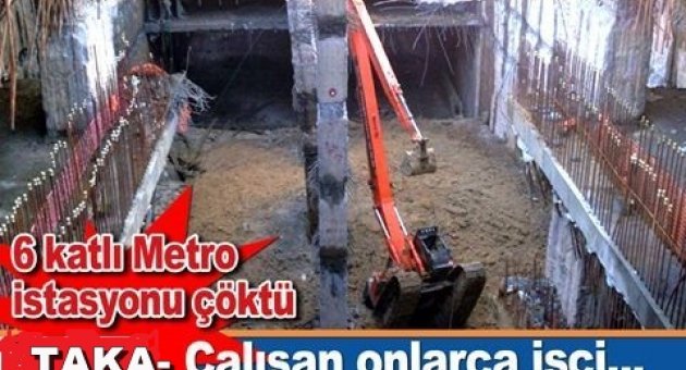 BAĞCILAR'DA METRO İSTASYONU CÖKTÜ