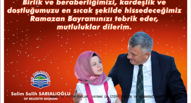 Başkan Sarıalioğlu'ndan Ramazan Bayramı Mesajı