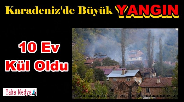 Çıkan Yangında 10 ev 1 ambar ve 3 Ahır Kül Oldu