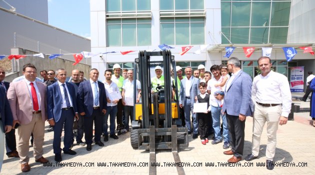 Forklift operatörleri sertifikaları aldılar