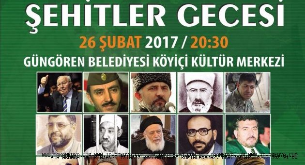 Güngören AGD Şehitler gecesine davet ediyor
