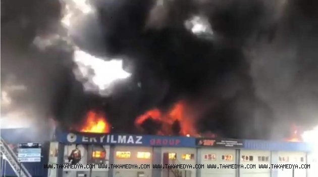 HADIMKÖ'DE TEKSTİL FABRİKASINDA YANGIN ÇIKTI...
