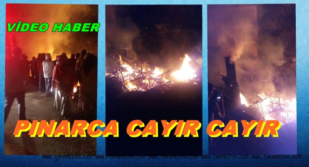 HAYRAT'TA İKİ KATLI EV KÜL OLDU
