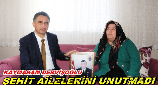 KAYMAKAM DERVİŞOĞLU'ŞEHİT AİLELERİNİN YANINDA