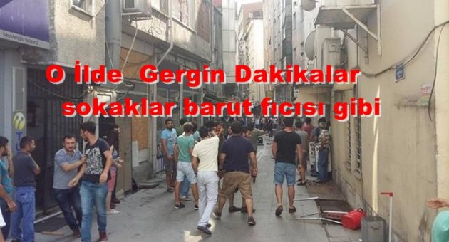 O ilde gergin dakikalar polis müdahale ediyor