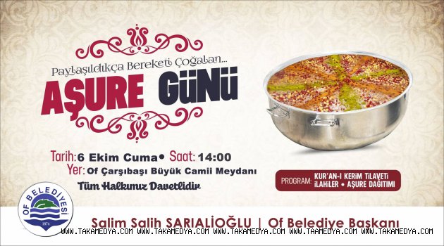 Of Belediyesinden Aşure Etkinliğine Davet
