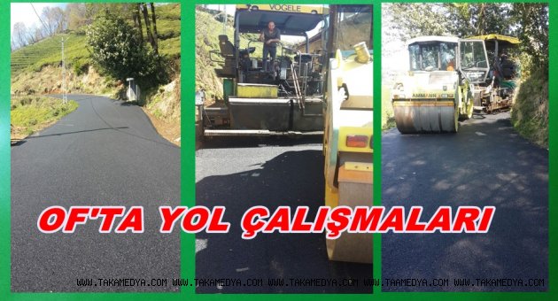 Of’ta asfaltlama çalışmalarına devam edildi