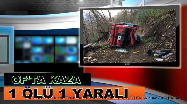 Of’ta Vinç kazası 1 ölü, 1 yaralı