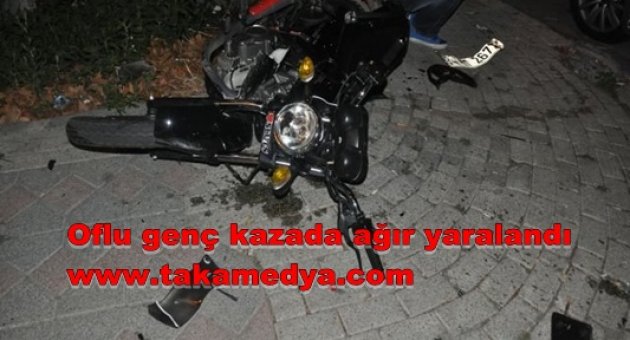 Oflu genç motor kazasında ölümden döndü